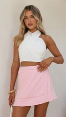 Fidella Wrap Mini Skirt - Pink