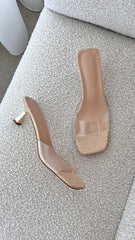 Topaz Heel - Natural Raffia