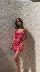 Miya Mini Dress - Pink/Red Floral