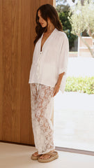 Baxter Pant - White Lace