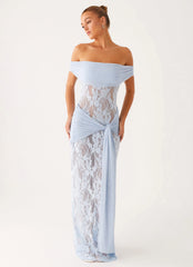 Gracie Twist Maxi Dress - Blue