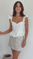 Uzima Frill Top - White