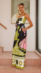 Teresa Jumpsuit - Green/Pink