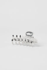Acrylic Illusion Claw Clip - Clear Acetate/Chrome