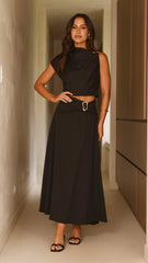 Delphine Maxi Skirt - Black