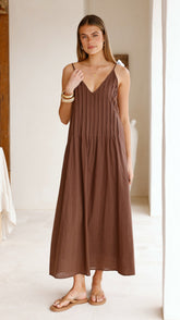 Aspen Maxi Dress - Chocolate