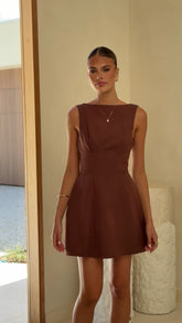 Rafiki Mini Dress - Chocolate