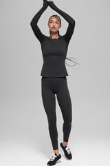 Airbrush Winter Warm Nocturne Long Sleeve - Black