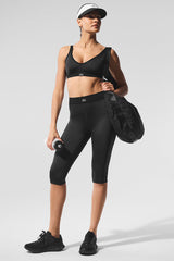 Airlift High-Waist Line Up Capri - Black