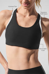 Airlift Super Sleek Contrast Bra - Black/White