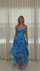 Kelli Maxi Dress - Blue Floral