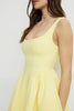Flared Scoop Neck Ponte Mini Dress