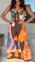 Teresa Jumpsuit - Brown/Orange