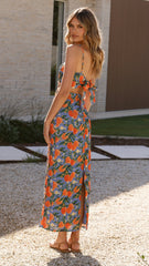 Nova Crop Top - Orange Print