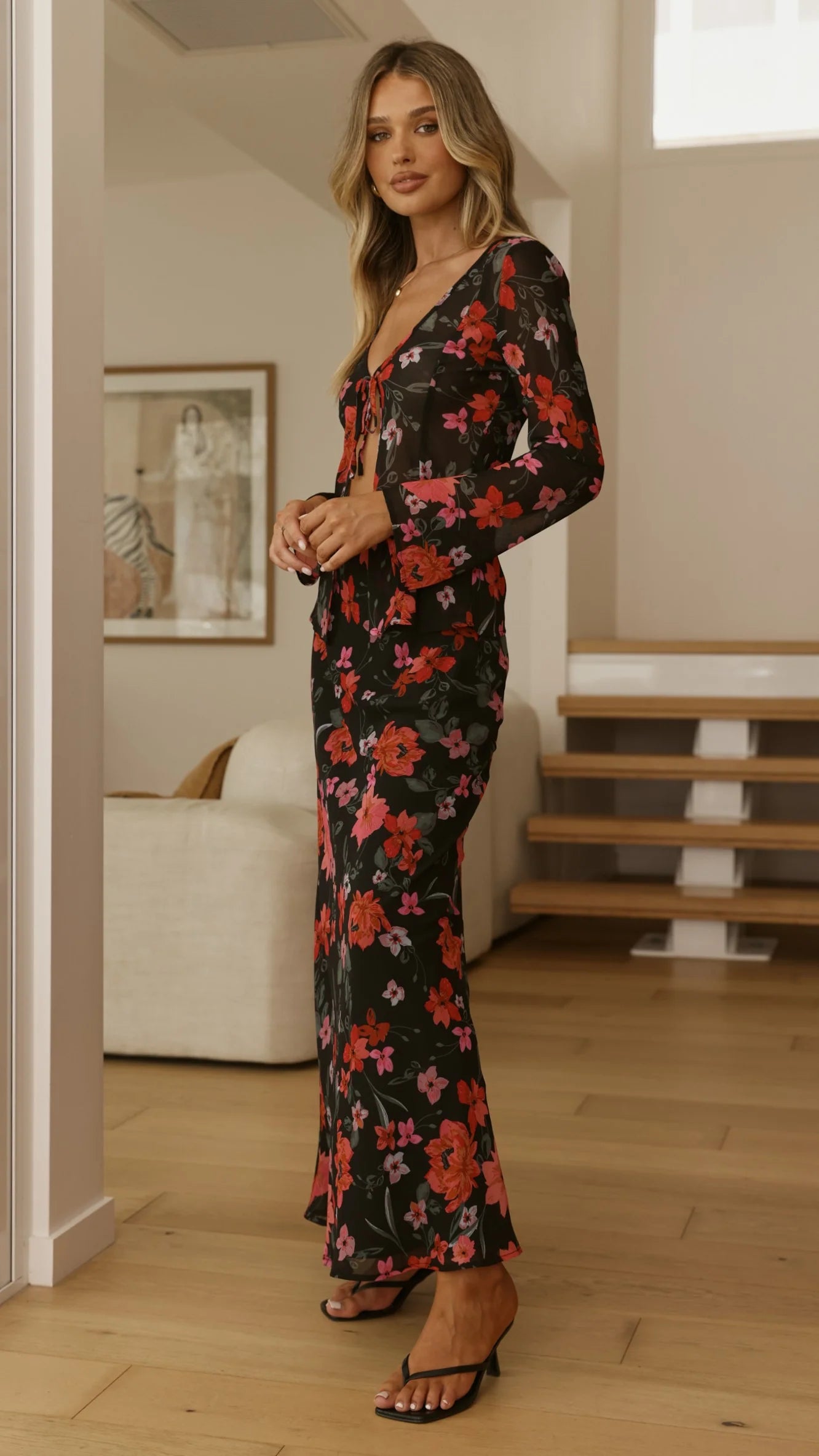 Flo Maxi Skirt - Dark Floral