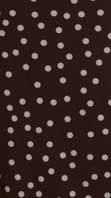 Janika Maxi Skirt - Chocolate/White Polka Dot