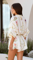 Carmen Playsuit - Flower Print