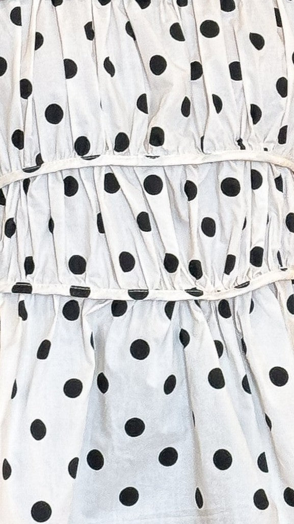 Kienna Top - Cream/Black Polka Dot