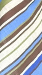 Saranya Scarf Top and Maxi Skirt Set - Blue/Khaki Stripe
