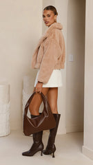 Tulum Crop Jacket - Camel
