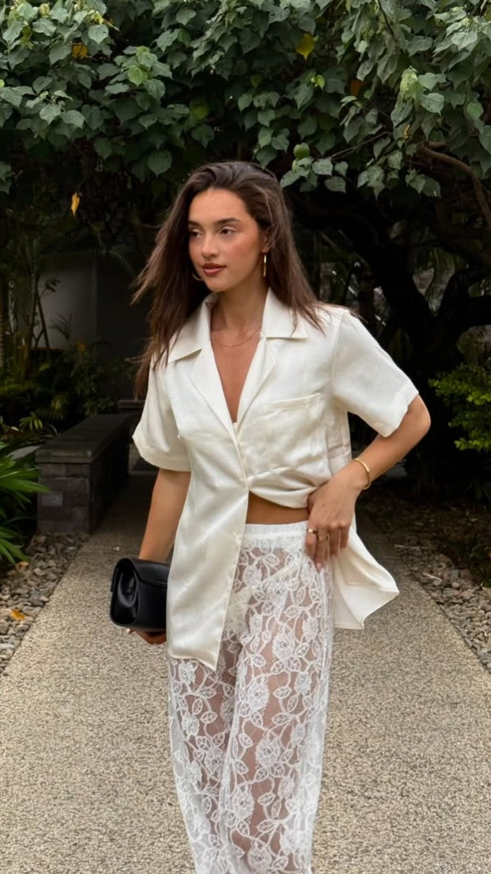 Baxter Pant - White Lace