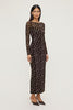 Polka Dot Mesh Maxi Dress