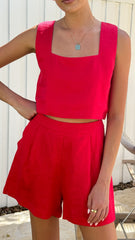 Tillie Shorts - Ruby Red