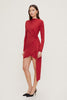 Sculpt Front Drape Mini Dress