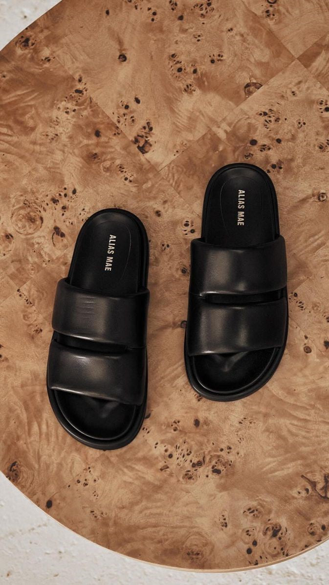 Alias Mae Dawn Slide - Black Leather