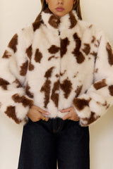 Dark Hour Darling Faux Fur Jacket Ivory