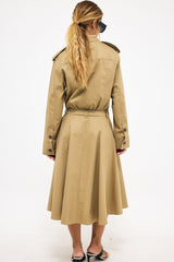 Heavy Cotton Midi Cargo Shirt Dress