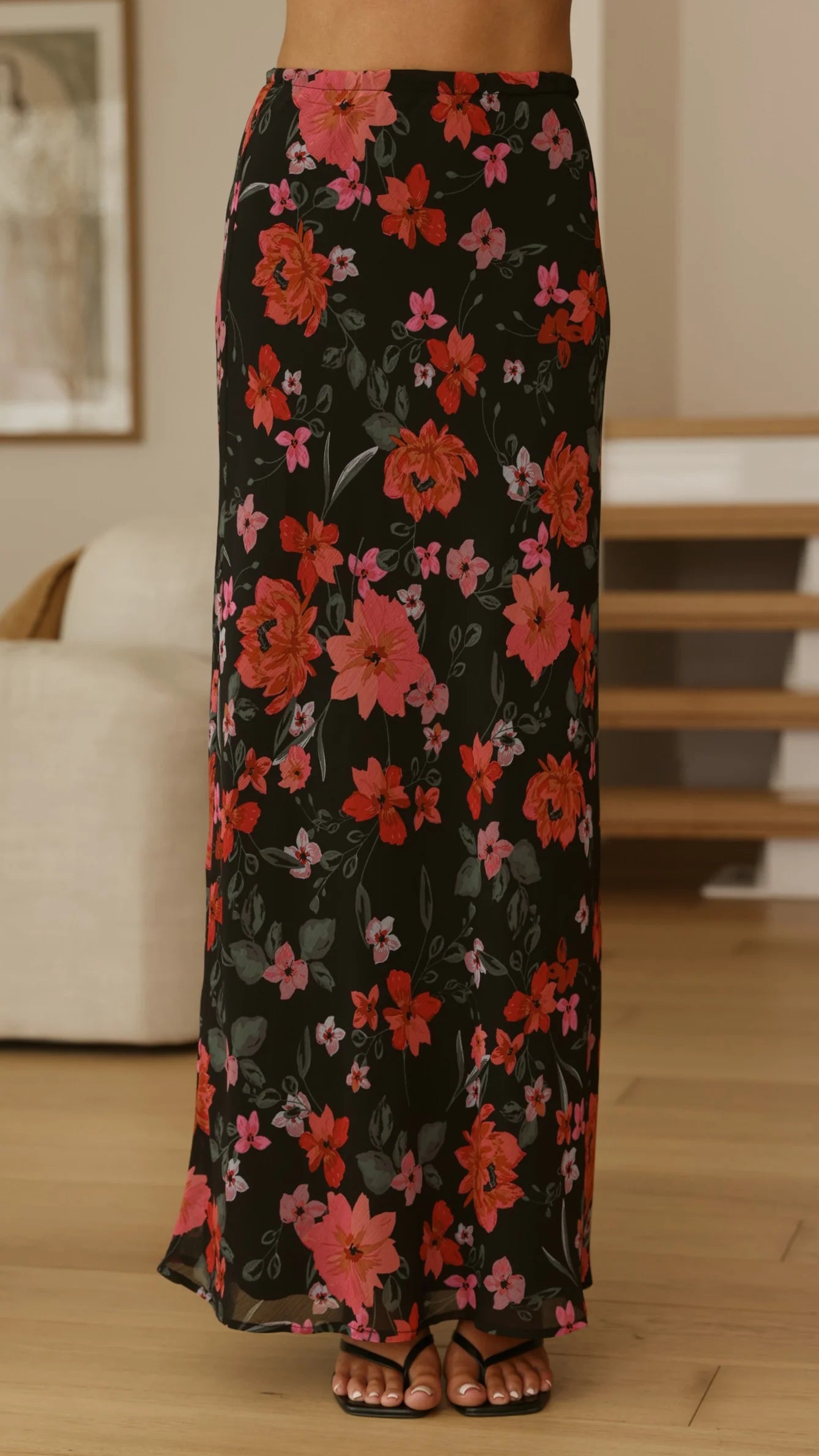 Flo Maxi Skirt - Dark Floral