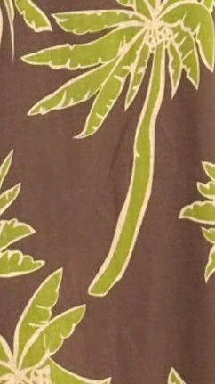 Bethani Mini Dress - Brown/Green Palm
