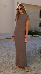 Valise Maxi Dress - Brown Marle