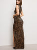 Velvet High Neck Maxi Dress