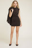 Sculpt Shirred Shoulder Pad Mini Dress
