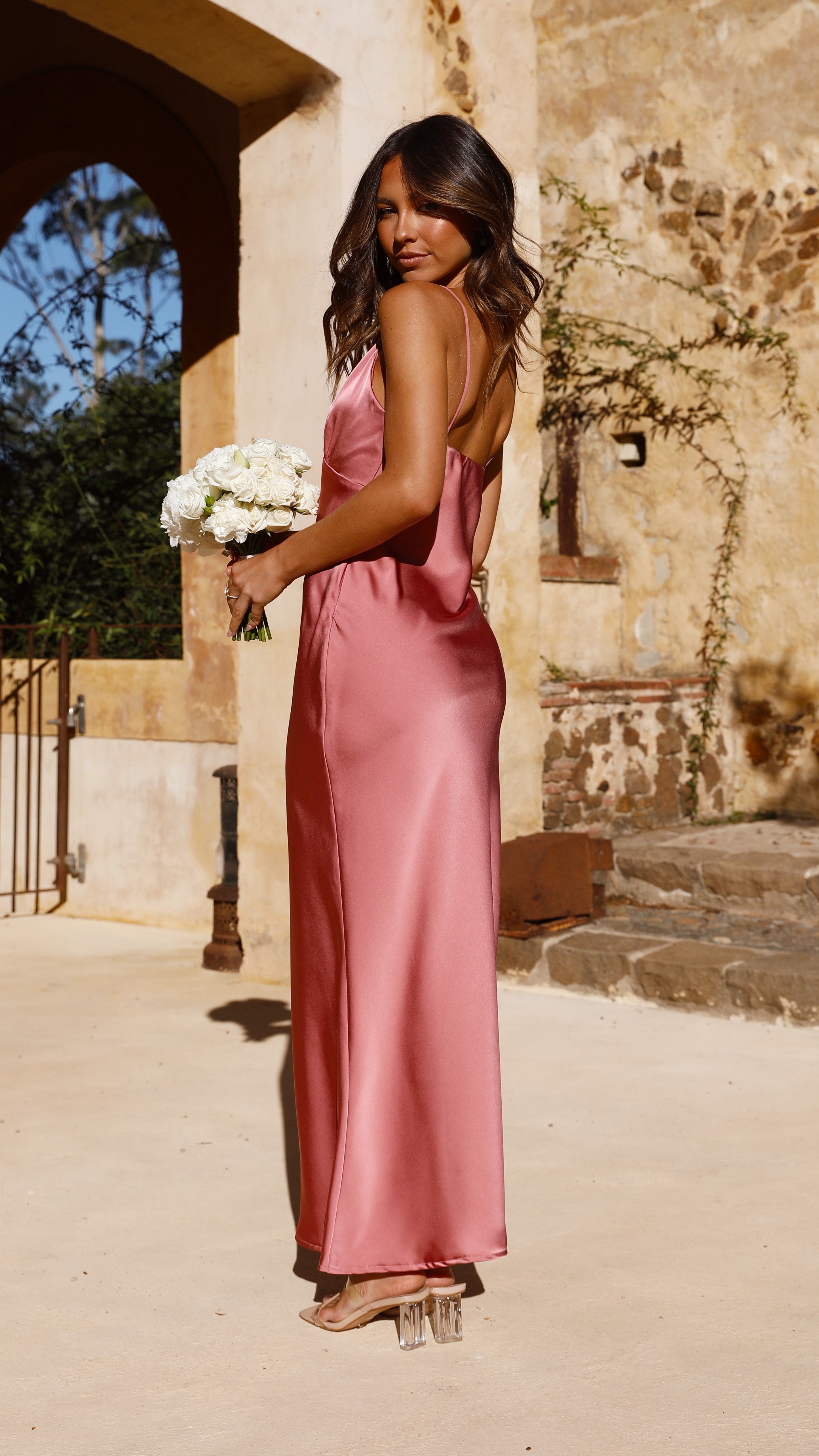 Ziah Maxi Dress - Baked Rose