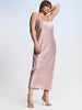 Satin Sheer Stripe Long Slip Dress