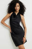 Halter Satin Mini Dress