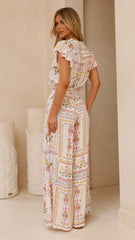 Avery Wide Leg Pants - Leah Print