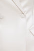 Chrishelle Satin Blazer Romper Mini Dress-White