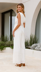 Liana Off Shoulder Top & Pants Set - White