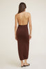 Sculpt Halter Cowl Neck Maxi Dress
