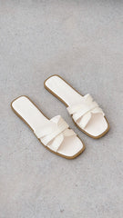 Geo Slide - Cream Raffia