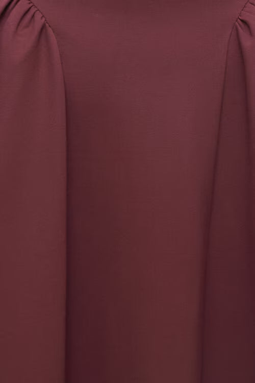 Iris Flared Ponte Maxi Dress-Zinfandel Burgundy