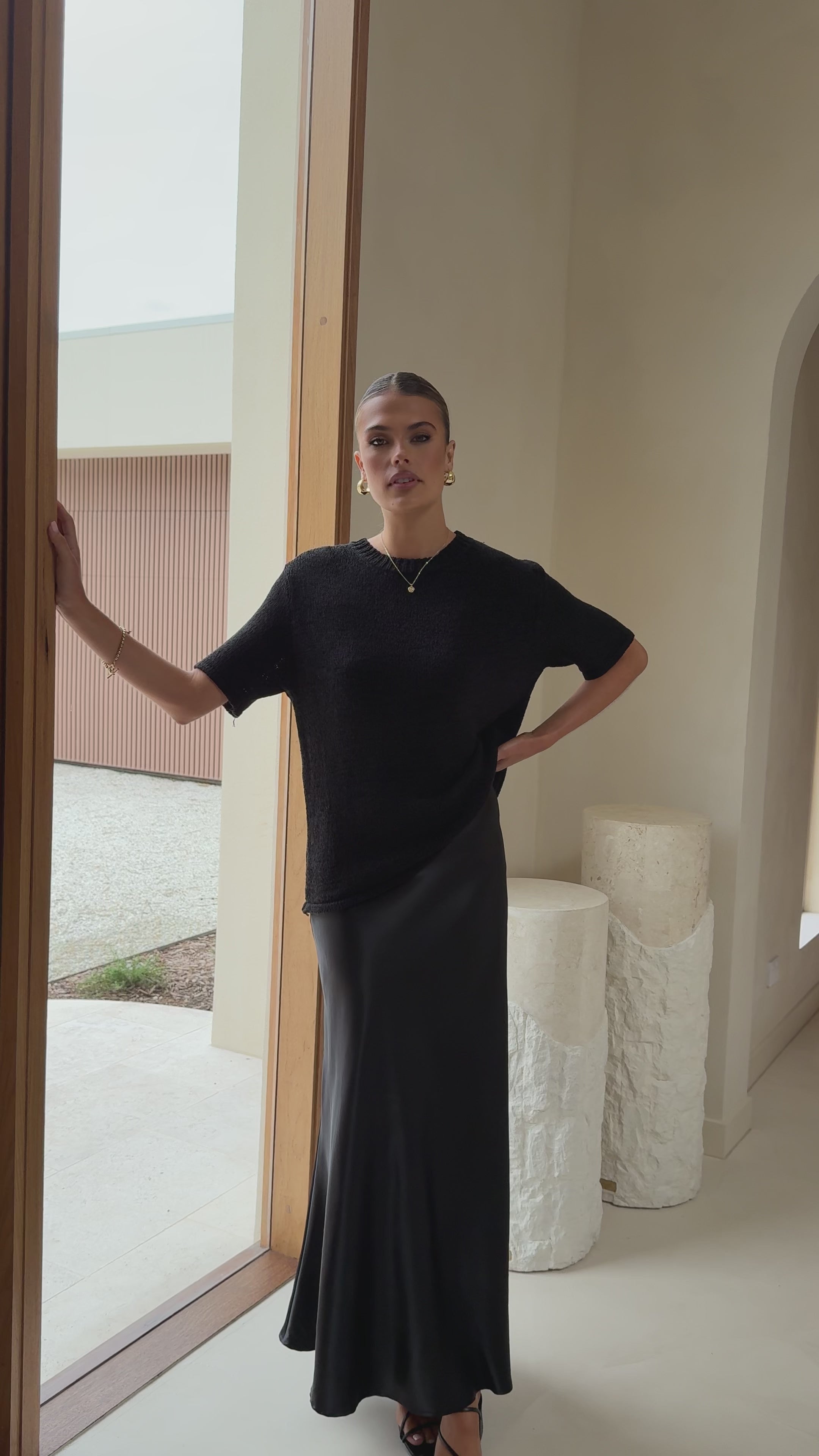 Amara Knit Top - Black