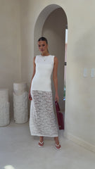 Harlene Lace Maxi Skirt - White