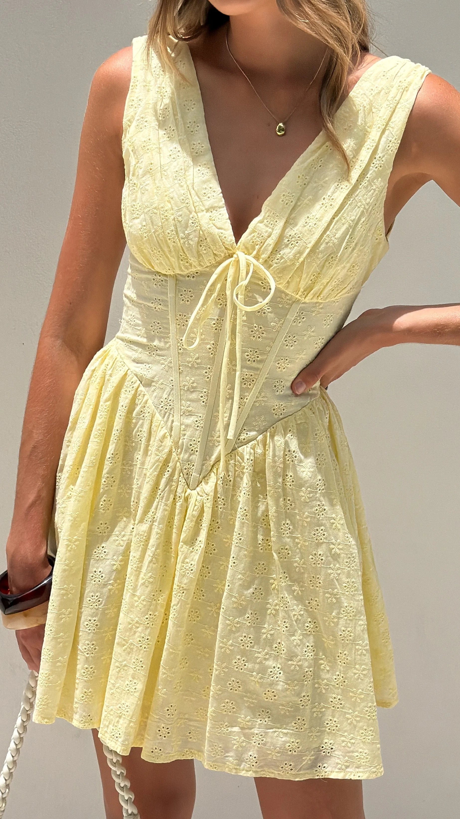 Elysia Mini Dress - Yellow