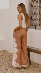 Tessa Wide Leg Pants - Siena