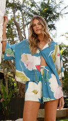 Luna Button Up Shirt - Blue Orchid